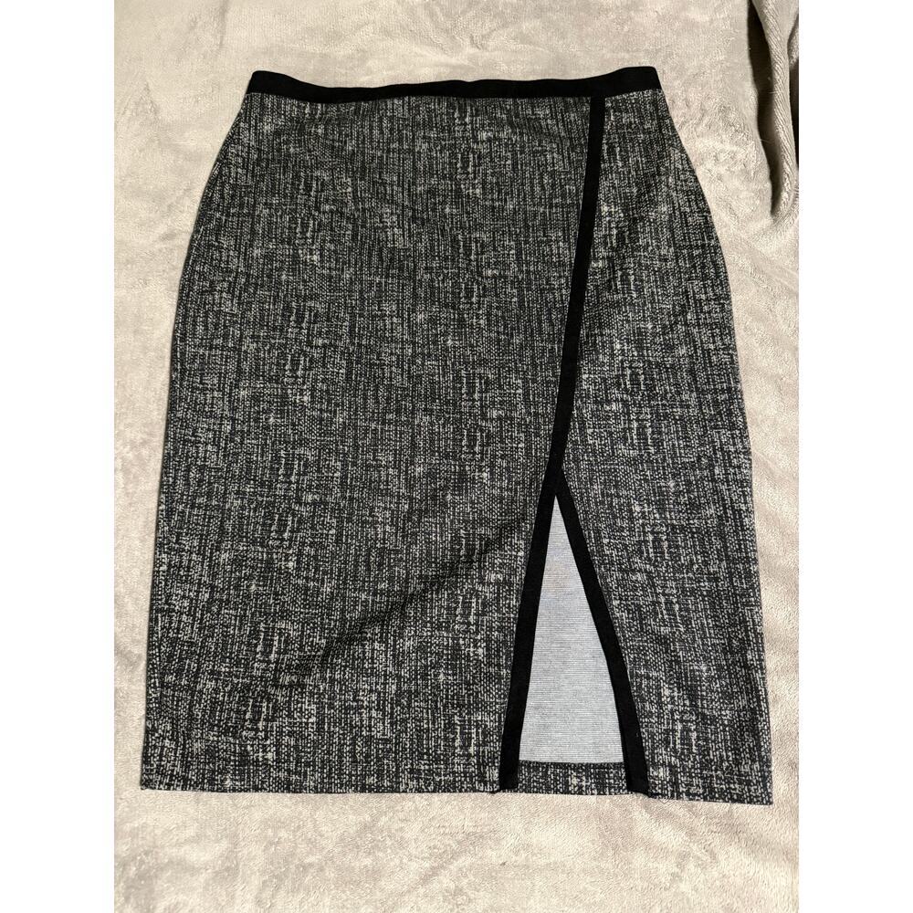 NWOT Sanctuary Women's Gray Black Print Pull Tweed Pencil Skirt Size XL Stretchy